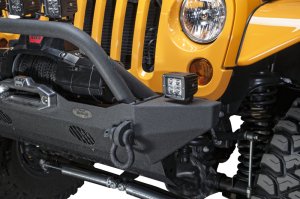 Jeep Wrangler JL Front Winch Bumper - Body Armor 4x4 - Mid-Stubby - Black - `18-`21